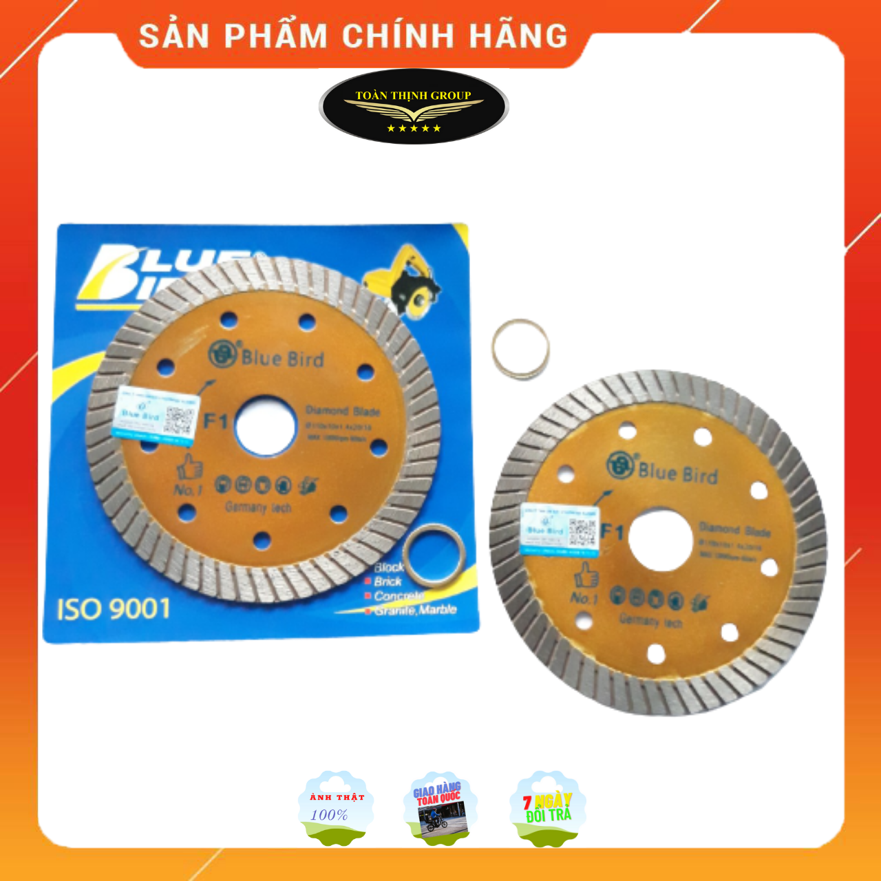 Lưỡi cắt đa năng blue bird 110mm vàng - cắt khô, cắt ướt - làm từ hợp kim cao cấp, siêu bén, siêu bền