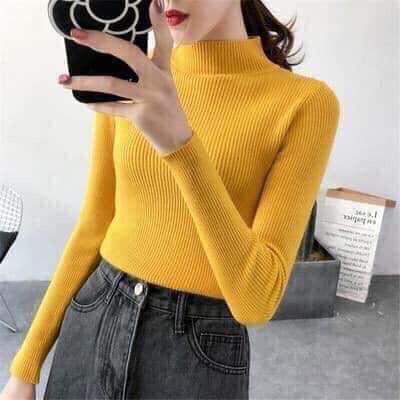 Áo len ôm body cổ 3 phân hàng đẹp