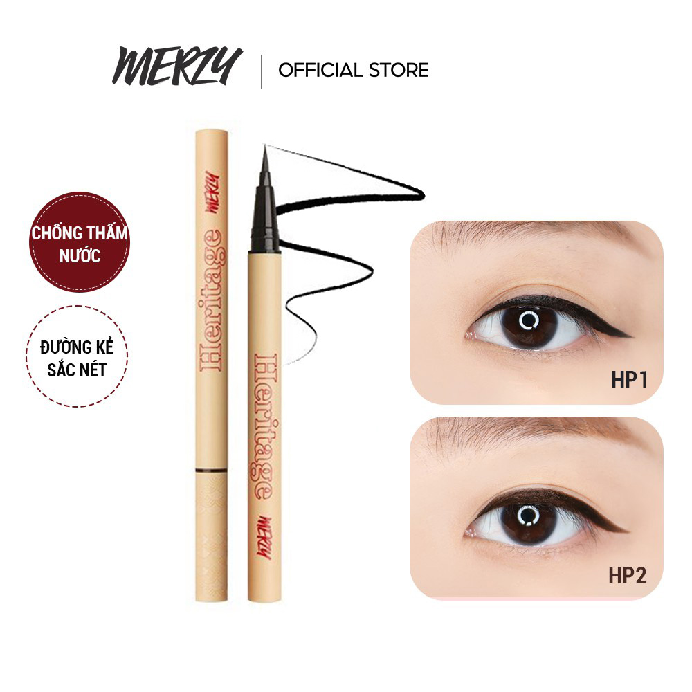 Bút Kẻ Mắt Nước Chống Trôi Hiệu Quả Merzy The Heritage Pen Eyeliner 0.5g