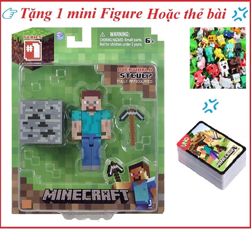 Mô hình nhân vật steve đào than Mine craft