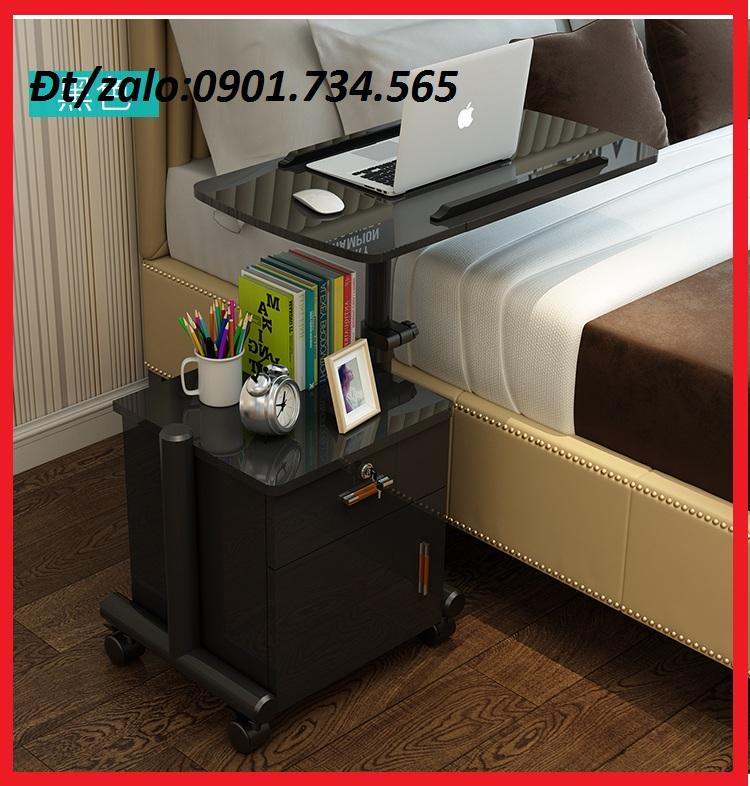 Tủ đầu giường kèm bàn gấp, thông minh, có bánh xe