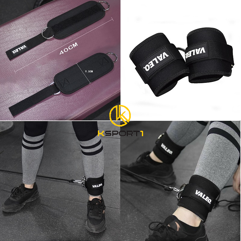 Quấn cổ chân tập gym tập mông với cáp,quấn cổ chân kickback valeo