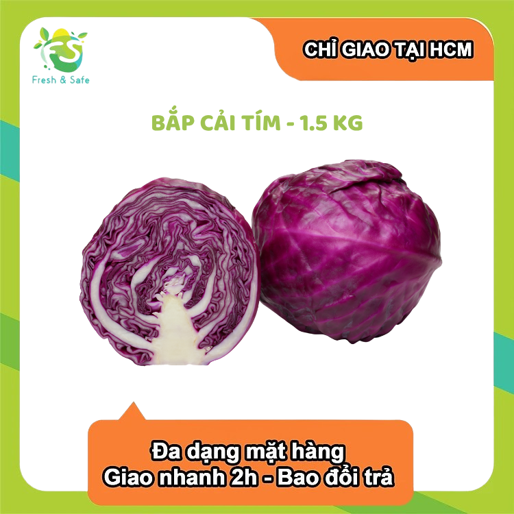 [Chỉ Giao HCM] Bắp cải tím - 1.5 kg