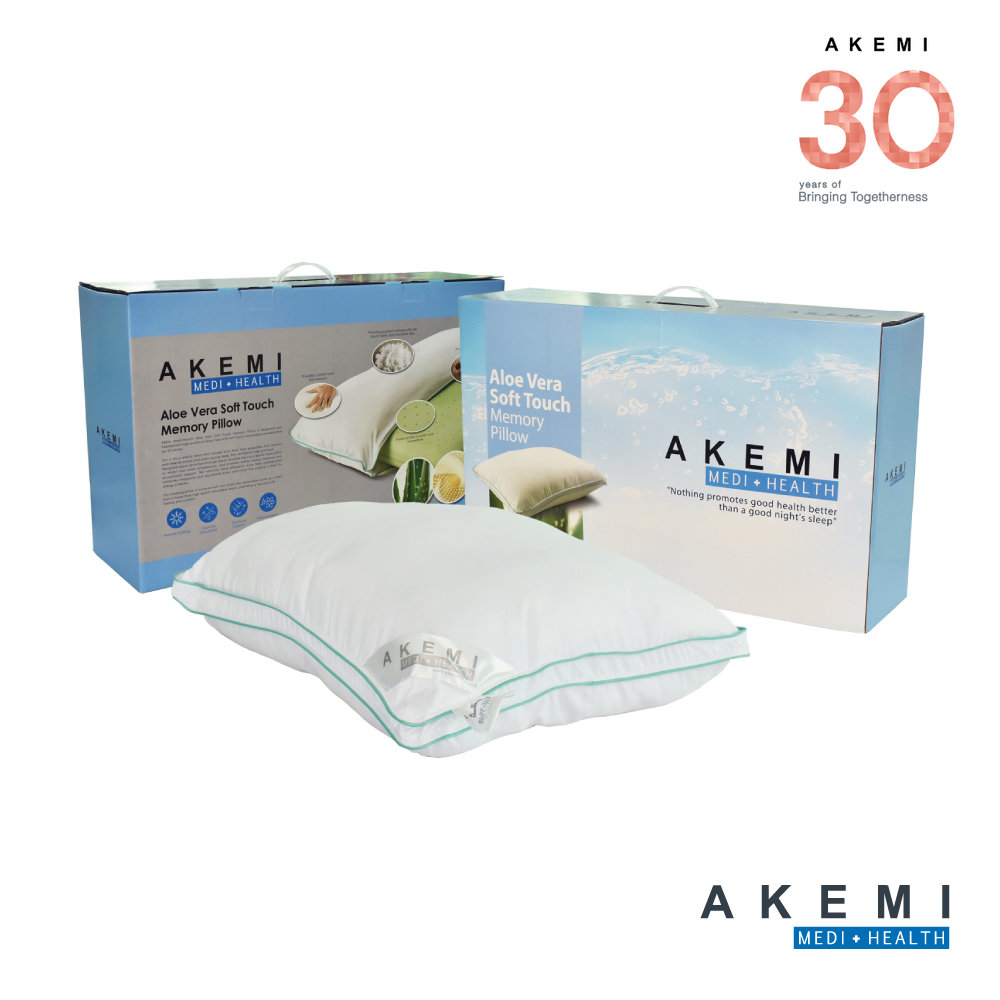 Gối foam akemi aloe vera soft touch 70x52cm