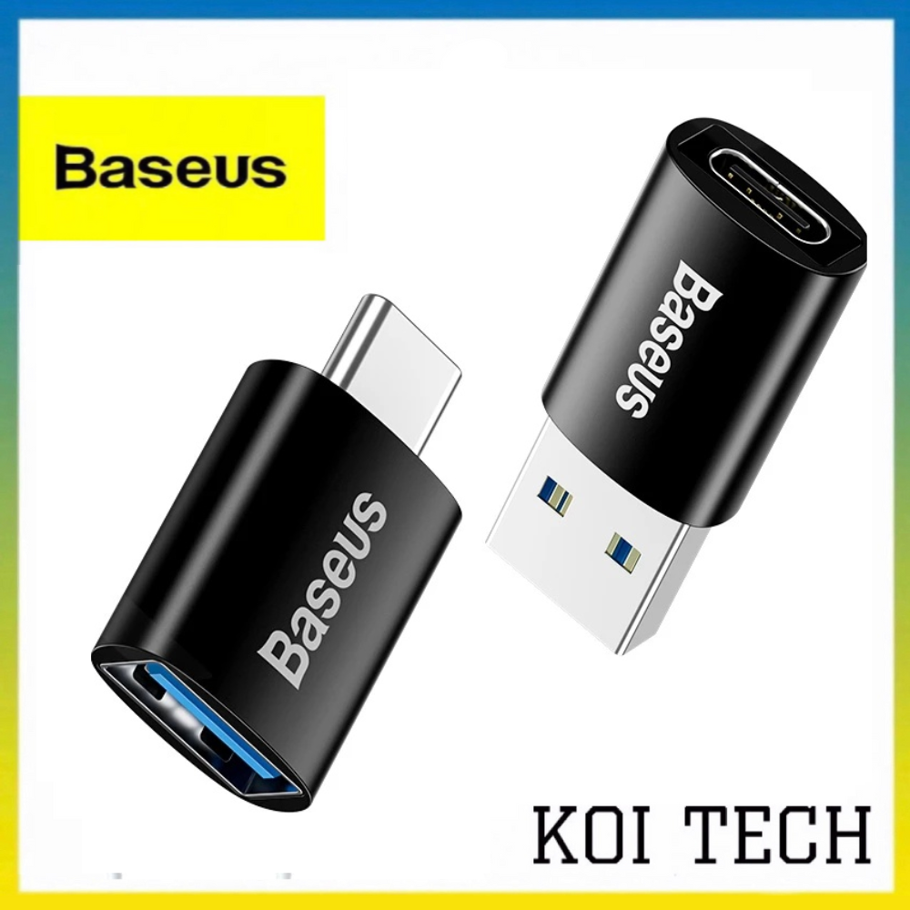 Đầu chuyển đổi USB 3.1 to Type C Baseus - Jack chuyển adapter TypeC sang OTG sạc nhanh truyền dữ liệu cho samsung oppo xiaomi ... KOITECH