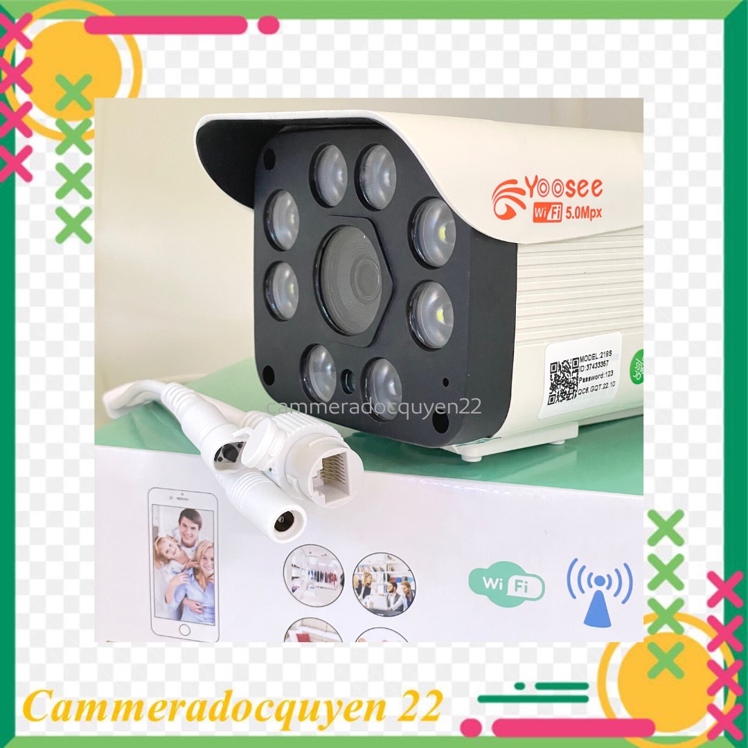 (kèm thẻ 32gb) Camera IP Wifi Ngoài trời app Yoosee 2 Râu 1080P - LED trợ sáng quay đêm có màu, chống nước chống bụi.BẢO HÀNH 12 THÁNG