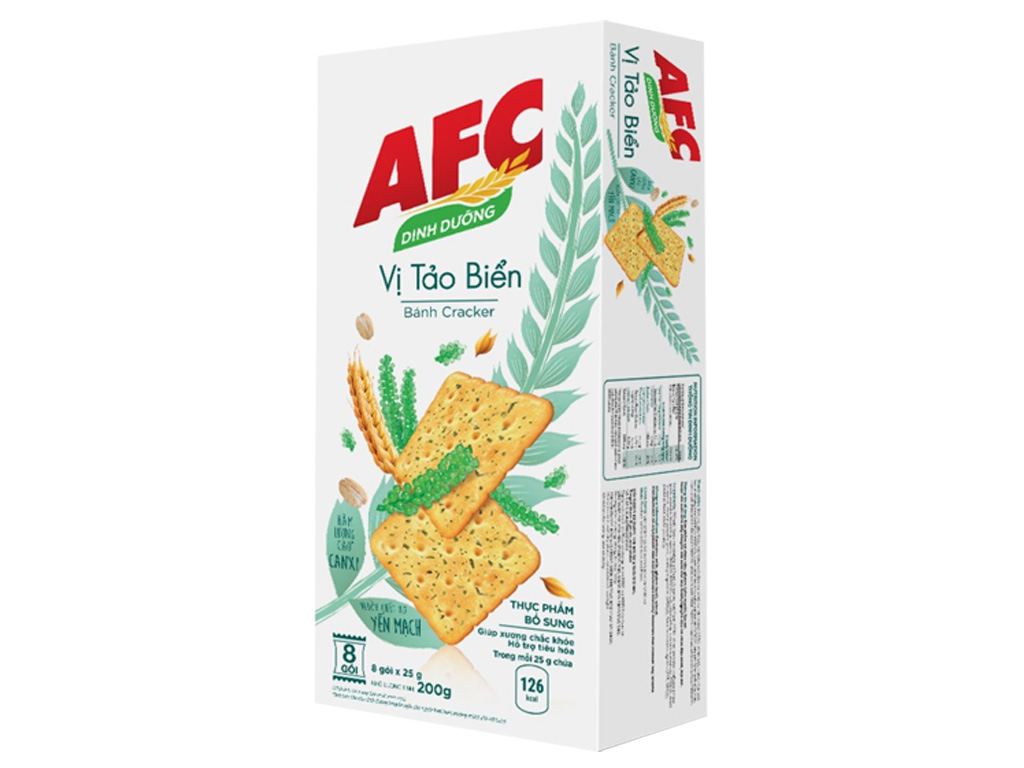 Bánh quy dinh dưỡng AFC Đủ Vị Rau Vị Lúa Mì Vị Tảo Biển Vị Bò Bít Tết Kinh