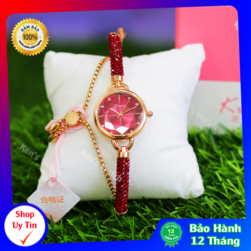💥CHÍNH HÃNG💥 Đồng Hồ Nữ KIMIO 6328 Kim Cương Giả, Đồng Hồ Đầm Nữ, Đồng Hồ Nữ Chống Nước, Nữ Thạch Anh Pha Lê