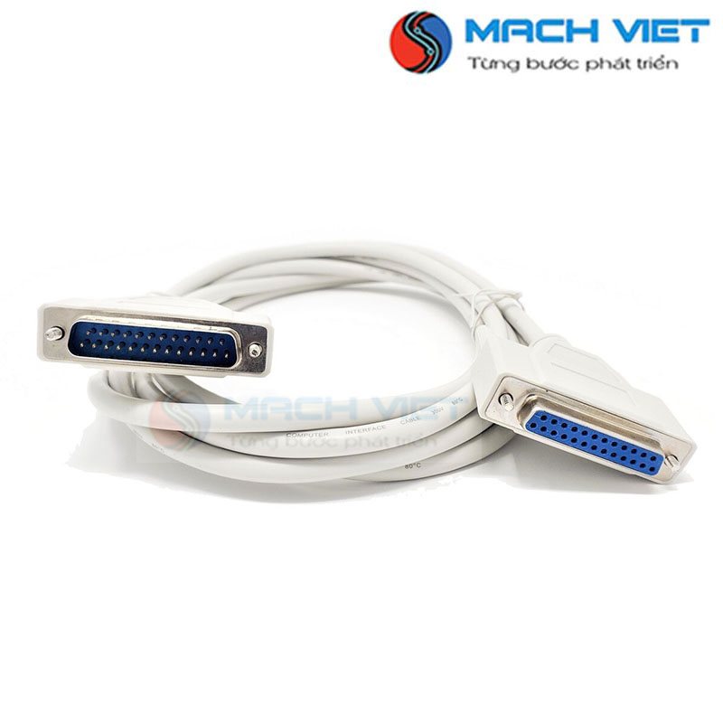 Cáp lpt db25 2 đầu đực - cái dài 1.5 mét
