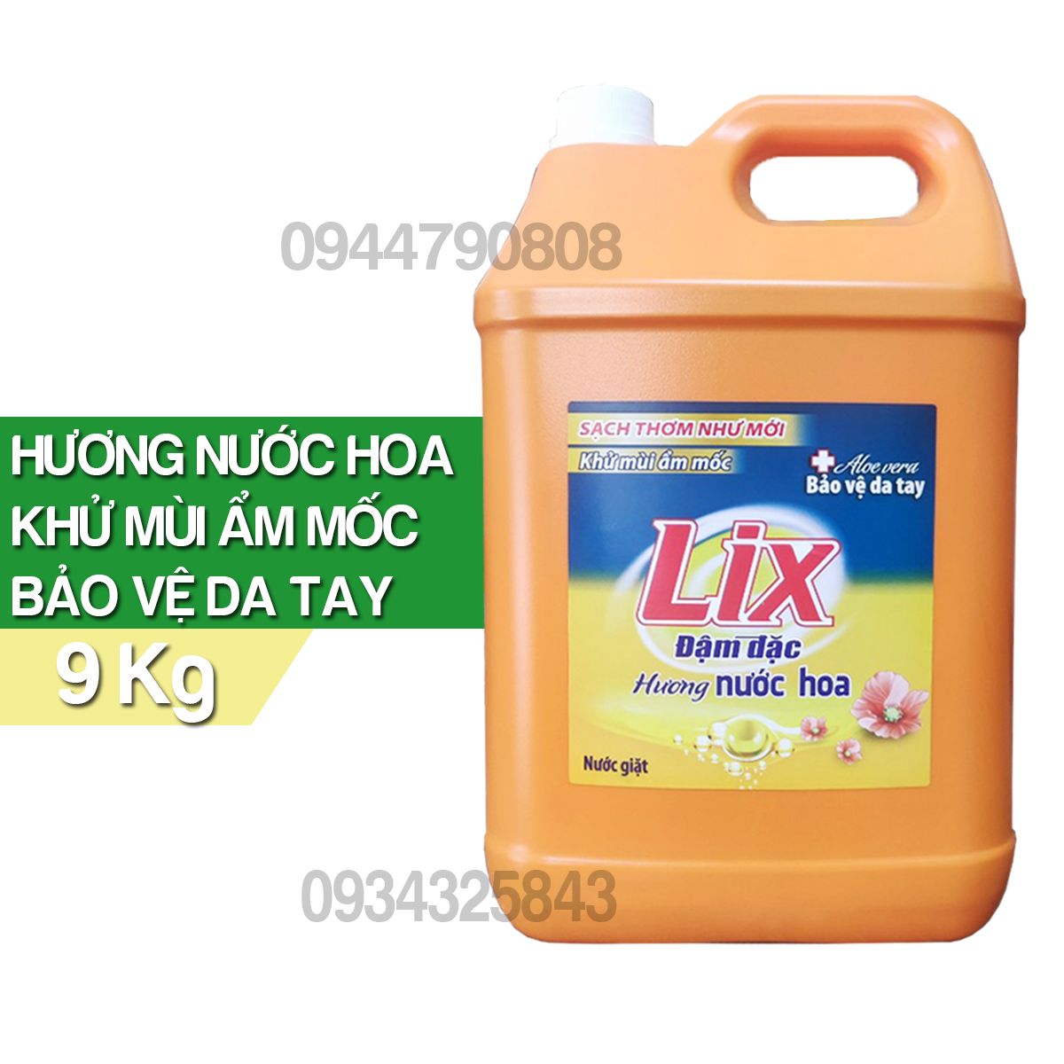 Nước giặt Lix Hương Nước Hoa 9kg