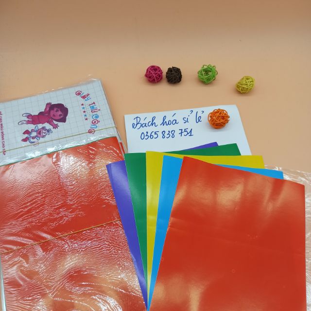 50 Giấy Thủ Công Có Keo Dán Sẵn 11x17cm