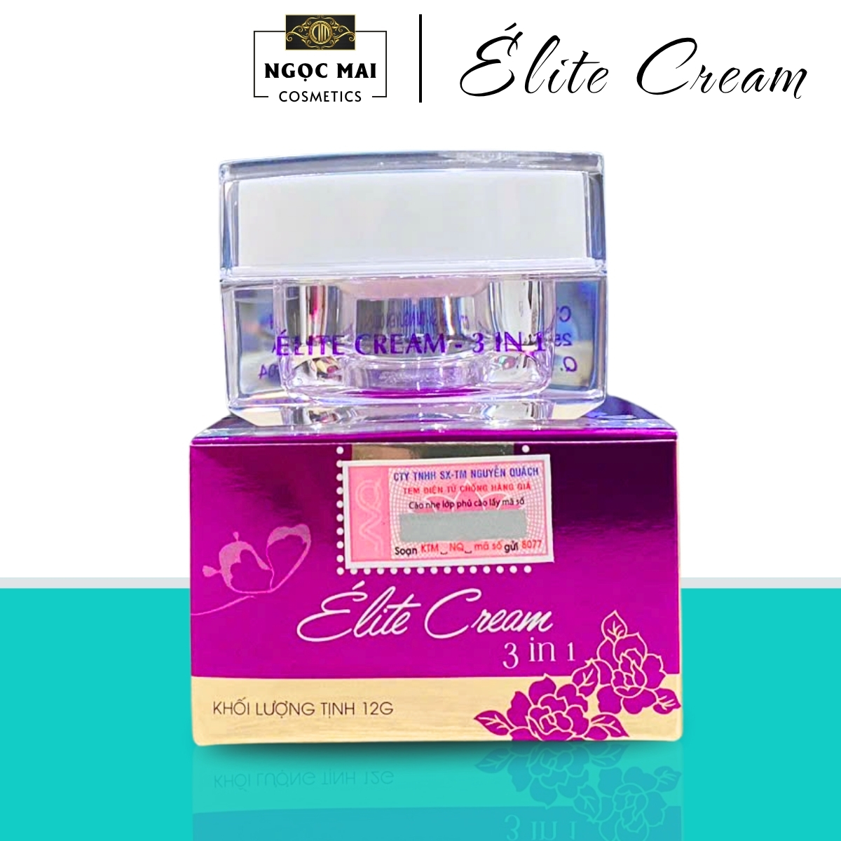Kem con bướm Elite Cream 3 in 1 ba cô gái nguyễn quách màu tím chính hãng 12g