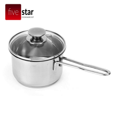 Quánh nấu bột inox 3 đáy Fivestar đun từ được nhiều cỡ ( Size 14, 12) nắp kính Nồi quấy bột inox Fivestar cao cấp Xoong nấu bột cho trẻ nắp kính