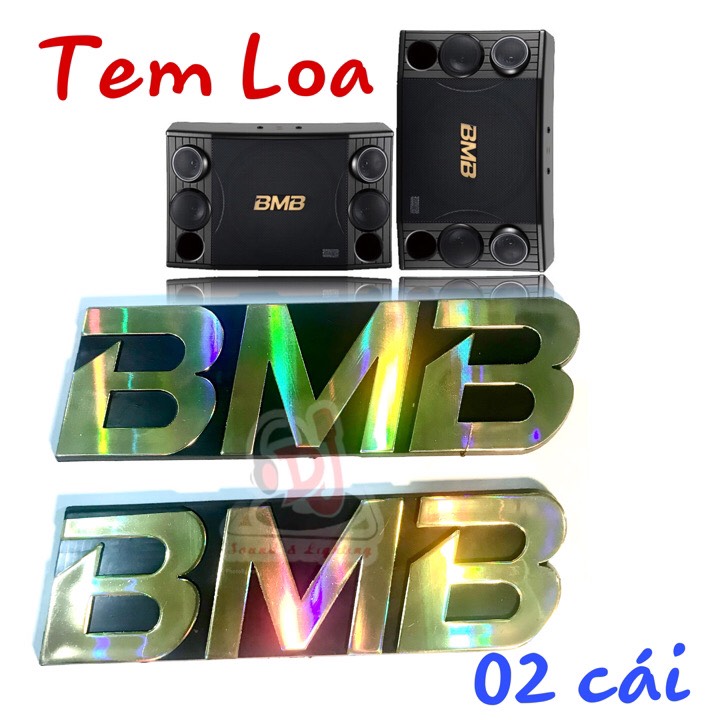 Tem loa bmb 02 cái tem dán thùng loa logo loa jbl tem loa jbl bán tem mác