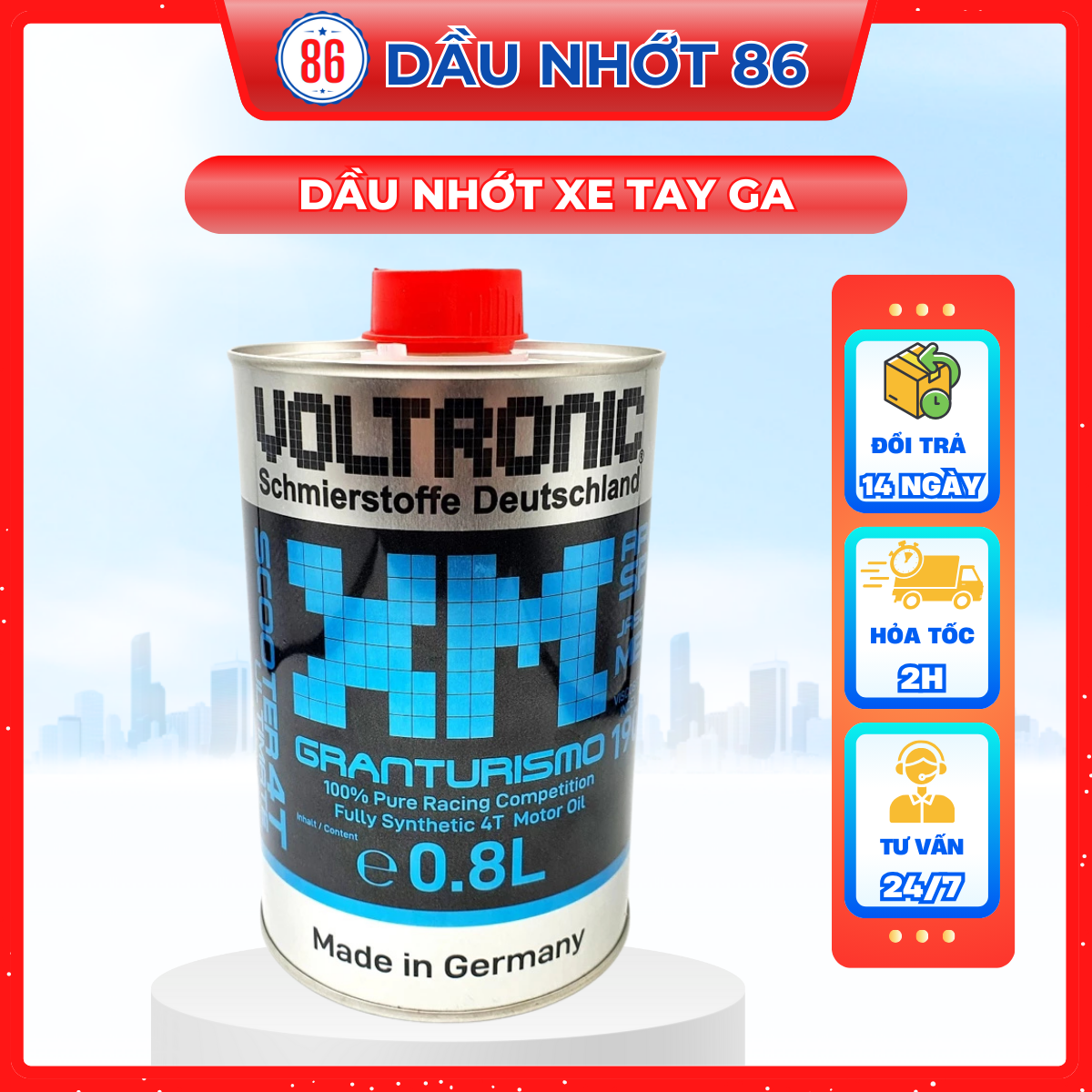 Voltronic XM Scooter Ultimate 800ML Dầu nhớt tổng hợp xe tay ga siêu cao cấp- Sản xuất tại Đức