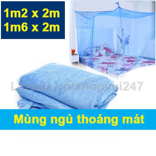 Mùng ngủ giá rẻ Thanh An thông gió, thoáng mát 1m2 x 2m và 1m6 x 2m