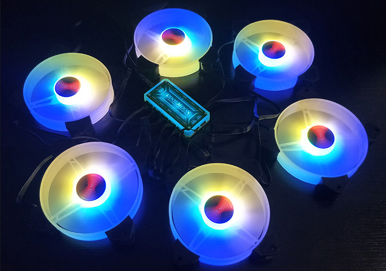 Fan case rgb không viền + hub coolmoon - 6pin - 30 ngày đổi trả miễn phí
