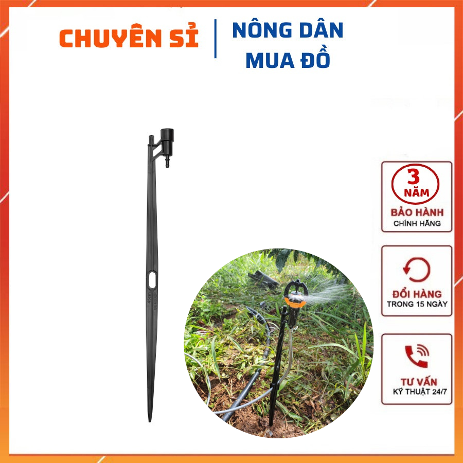 [HCM]20 Cây cắm béc tưới 45cm ren trong 17mm  ra ống 6mm, 10mm, 12mm | Que cắm béc