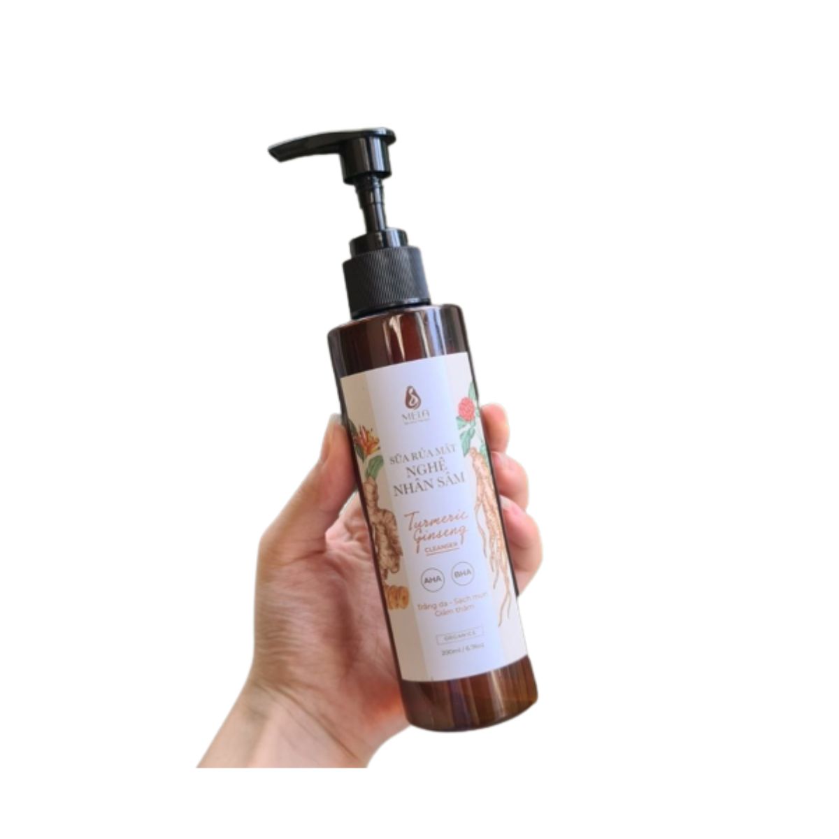 Sữa rửa mặt Mela chai 200ml, Sữa rửa mặt nghệ nhân sâm làm sáng da,giảm mụn,ngừa thâm Mela