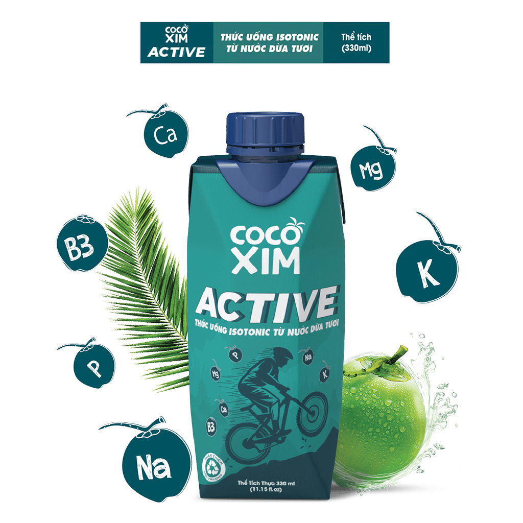 Hộp 330ml Cocoxim Active-Thức Uống isotonic Từ Nước Dừa Tươi-PUPStore