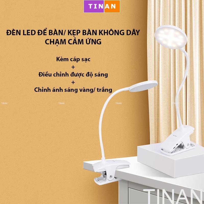 Đèn led để bàn/ kẹp bàn không dây, chạm cảm ứng, hình đài sen wd-6062