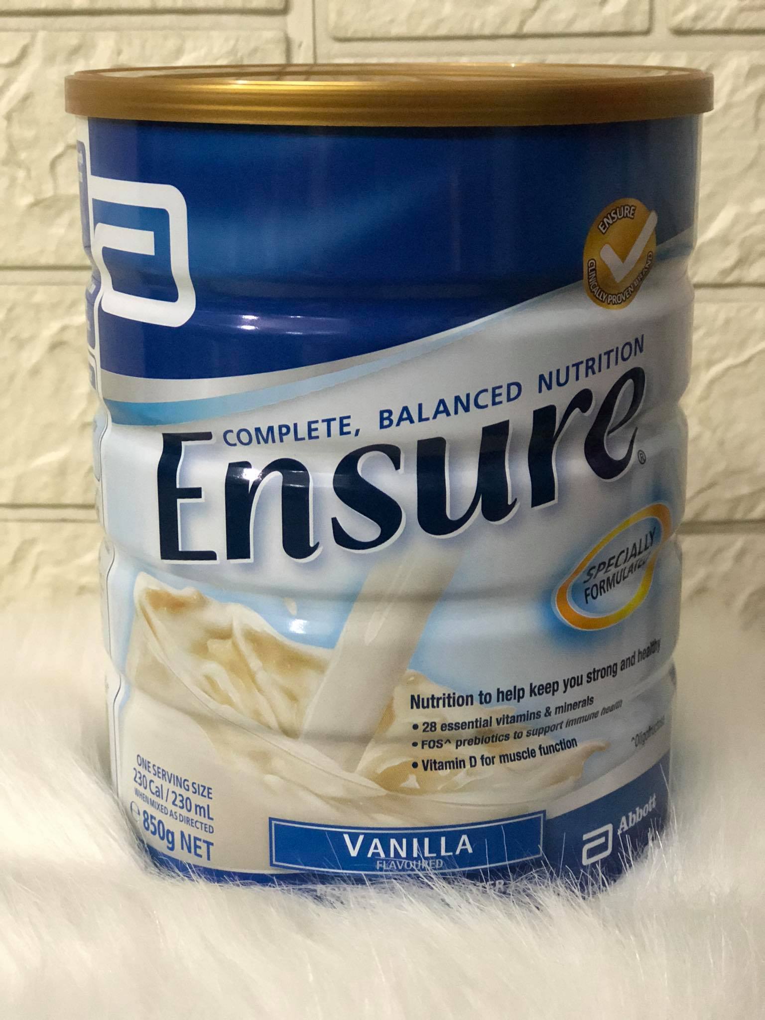 Sữa bột Ensure Úc vị vani hộp 850g ( Date 2023 )