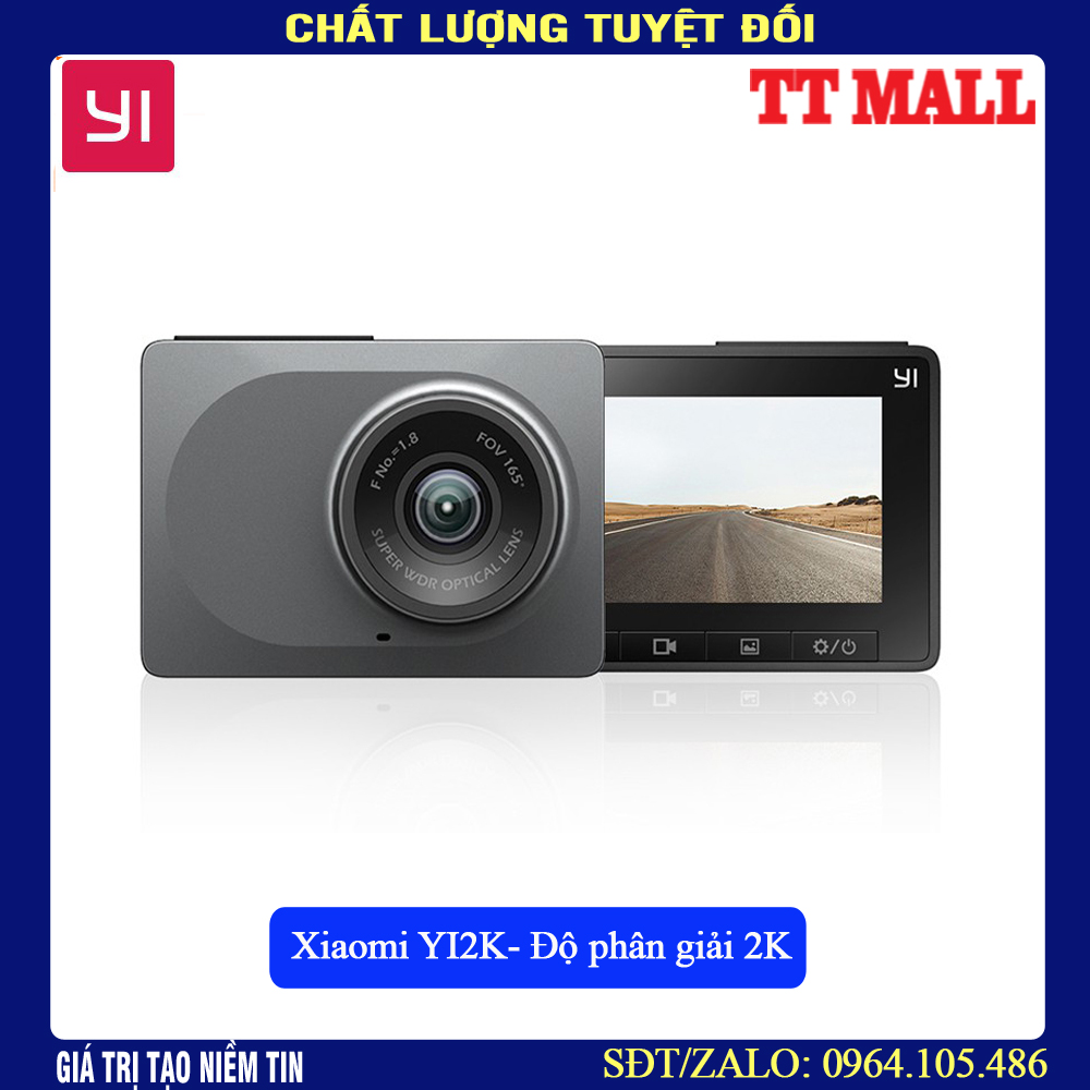 Camera hành trình Xiaomi Smartdash YI 2K Chính hãng- Độ phân giải 2K Tích hợp WiFi xem qua điện thoại.