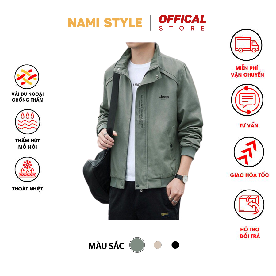 Áo khoác bomber nam cao cấp, chất dù dày, lót nỉ thời trang-ak06