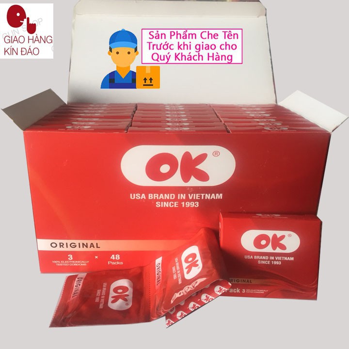 Bao cao su ok không mùi hộp 144 cái