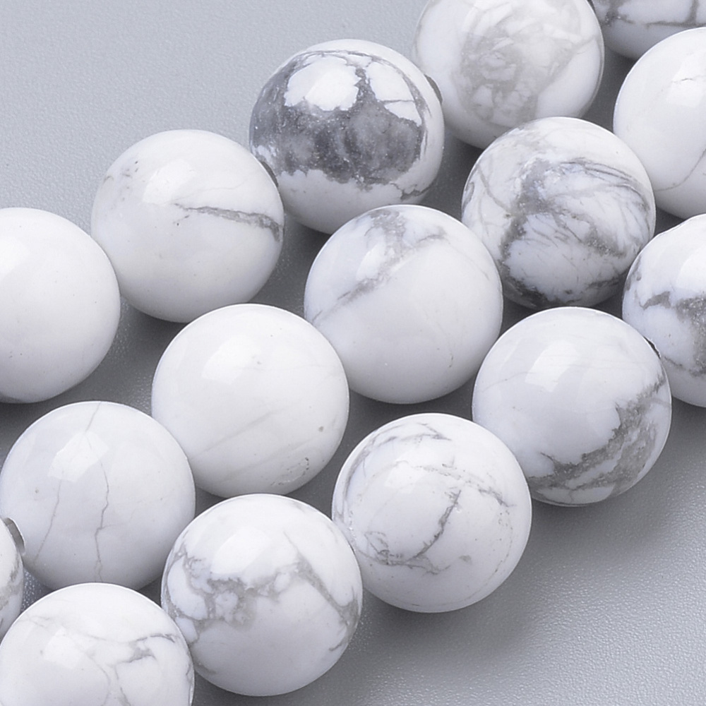 5Strand Natural Howlite Beads Strands Round 10mm Hole 1mm about 40pcs