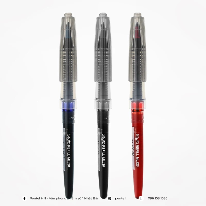 Ruột bút ký nhật bản pentel tradio stylo trj50 - mlj20 | 2 màu mực