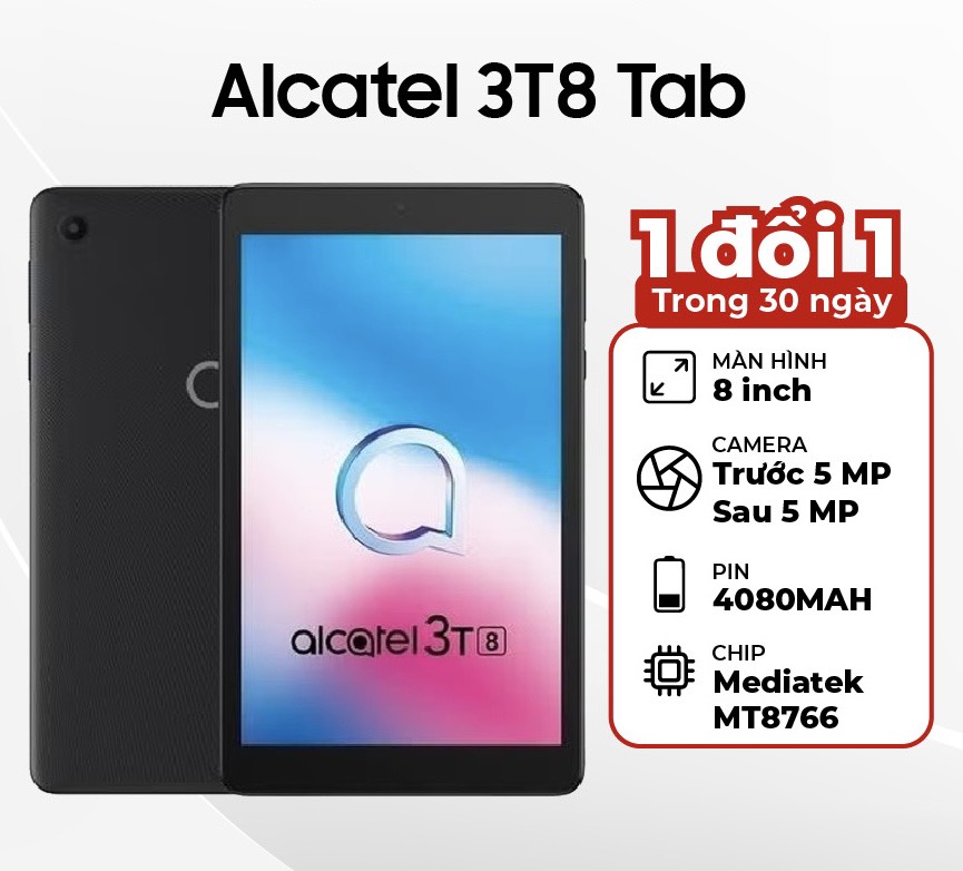 Máy tính bảng Alcatel Tab 3T8 (2GB/32GB) - Hàng chính hãng