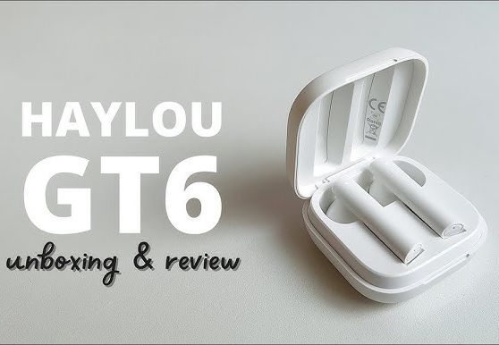 Haylou GT6 5.2 Wireless Bluetooth earphone auto pairing-white Mono and AAC stero sound low latency wireless headset