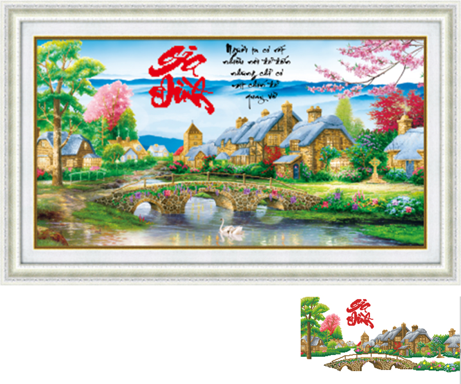 Tranh đính đá gia đình-dd9168