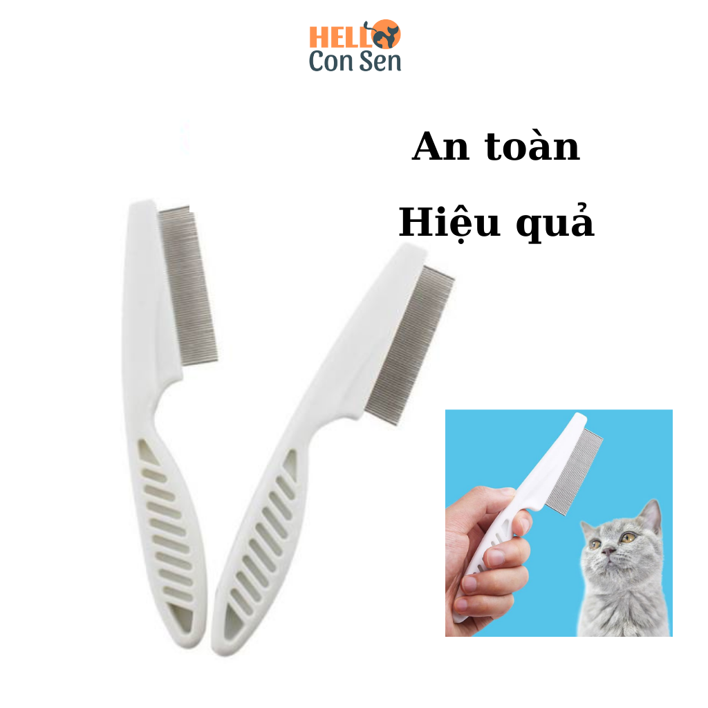 Lược chải ve rận chó mèo lược chải lông gỡ rối loại bỏ ve rận cho thú cưng