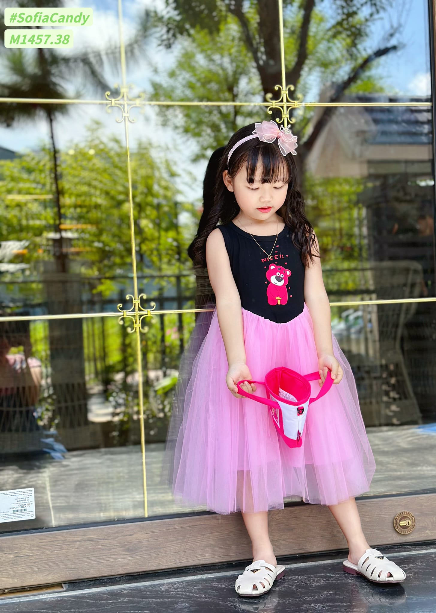 Đầm gấu Dâu Sofia candy Xinh Xỉu