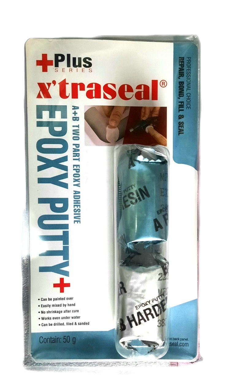 Keo trám rò rỉ, Keo đất sét, Keo nhồi Epoxy Putty AB (50gr và 100gr), X'TRASEAL - MALAYSIA
