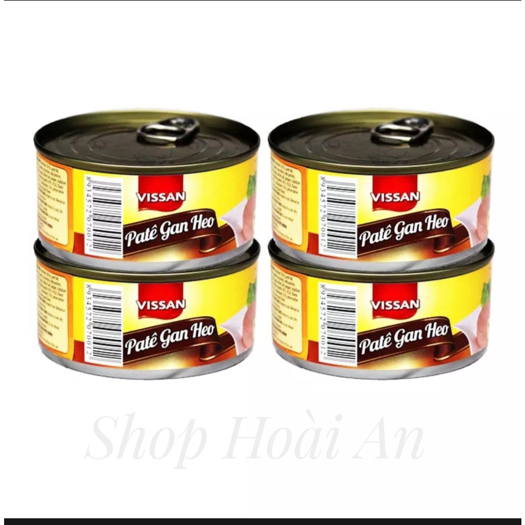 Combo 4 Hộp Pate Gan Heo Visan Hộp 170g date Mới