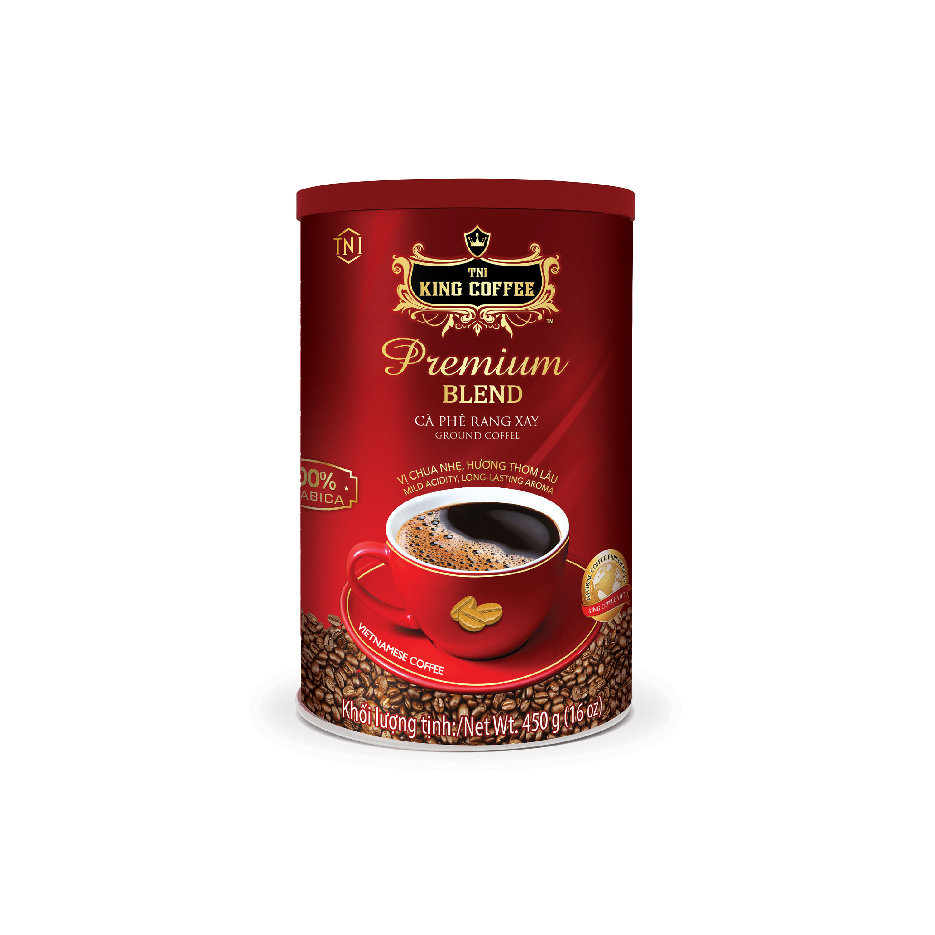 Cà Phê Arabica Rang Xay Premium Blend KING COFFEE nguyên chất 100%