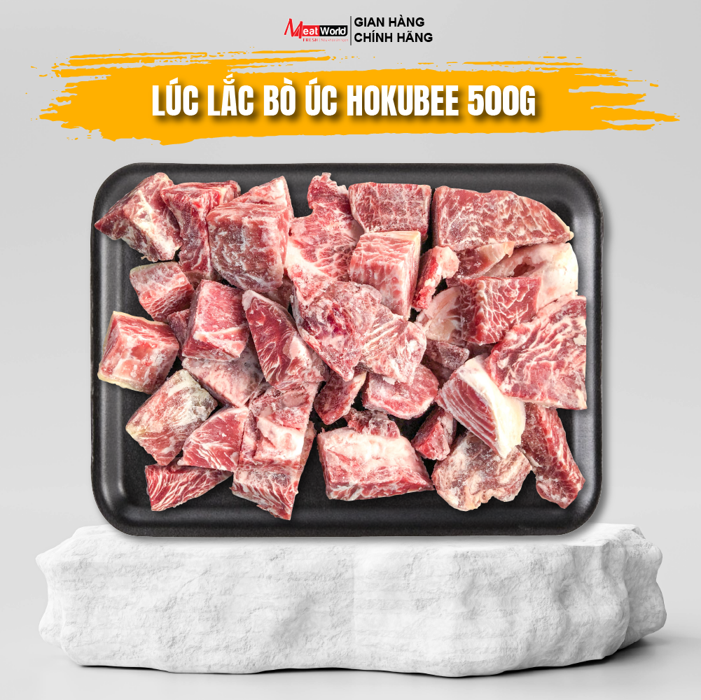 Thịt bò Úc Lúc lắc Hokubee 500g - Hokubee AUS Beef