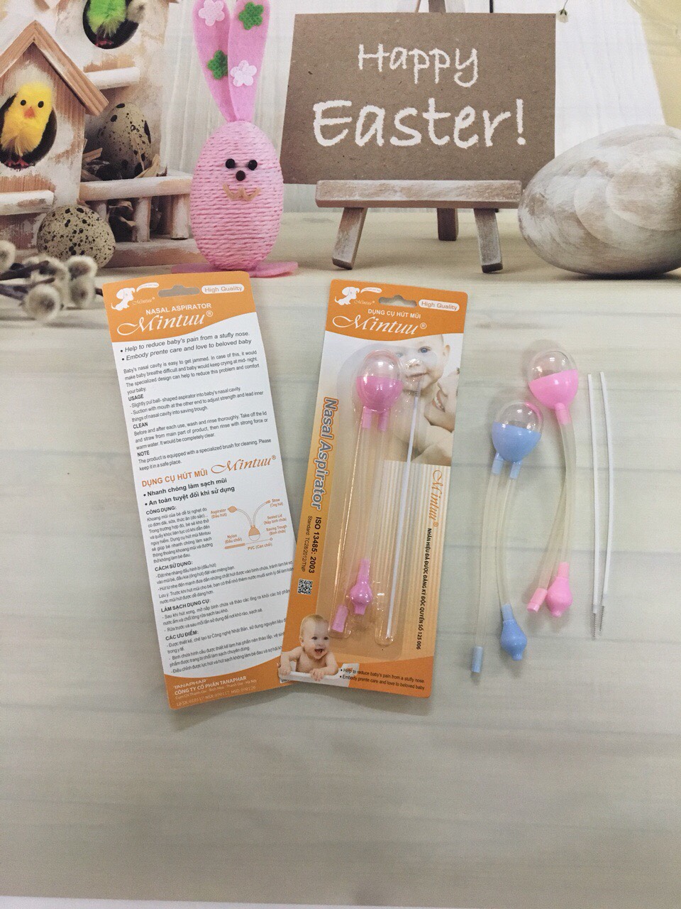 Dụng cụ hút mũi cho bé sơ sinh, máy hút, ống hút mũi dây 2 đầu thương hiệu MINTUU - Ana's kids
