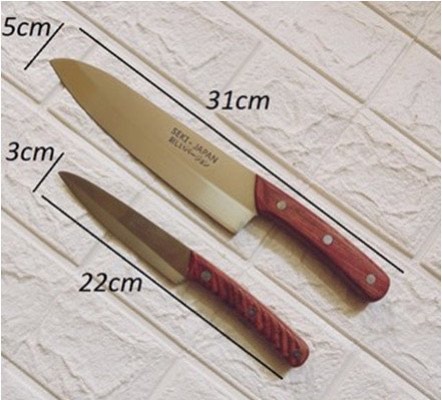 Dao thái cán gỗ 23cm Seki Japan