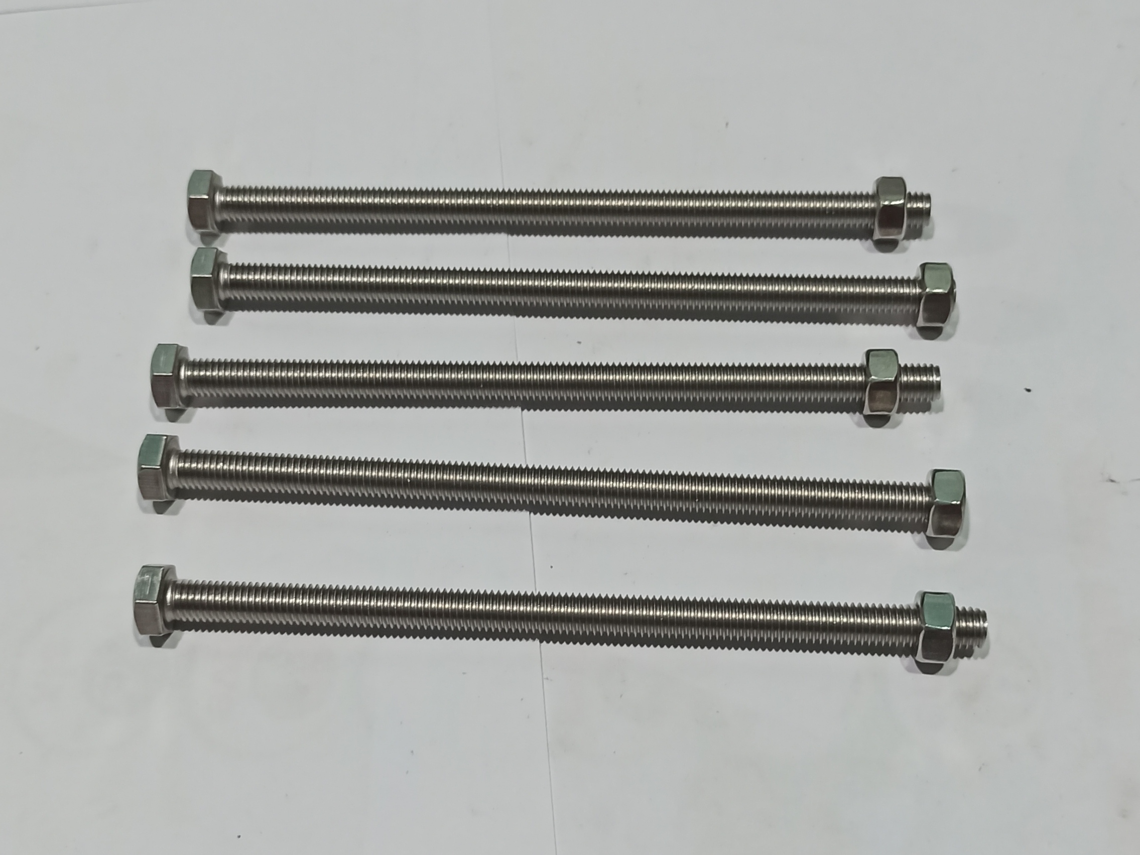 M8x150mm INOX 304 COMBO 5 Bu Long Con Tán 8mm INOX Chống Gỉ, 8 Li Dài 1 Tấc 5 Phân