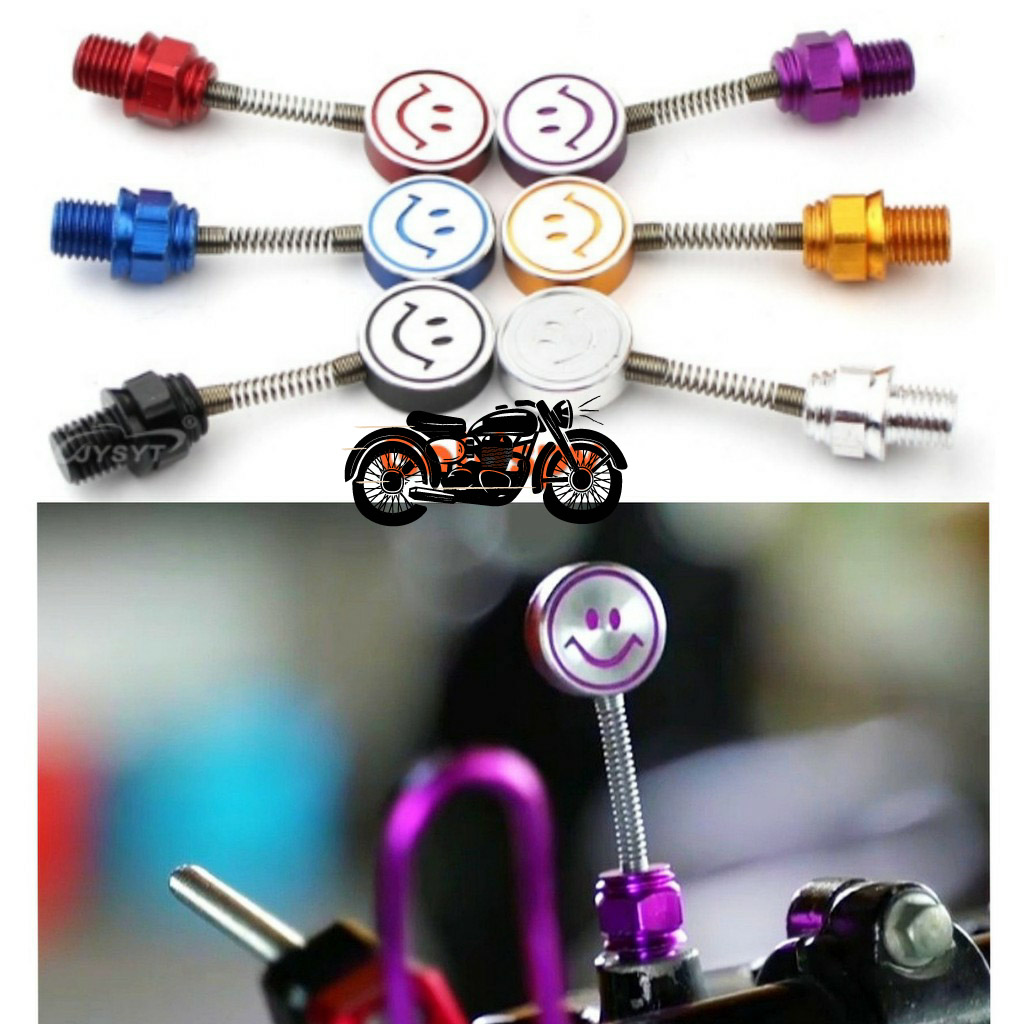 [Giá 1 cái] Ốc chân gương lò xo mặt cười nhún nhẩy nhí nhảnh, chân 10 li ren xuôi