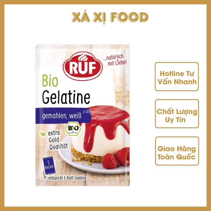 bột gelatine hữu cơ ruf đức 9g hàng chính hãng 1