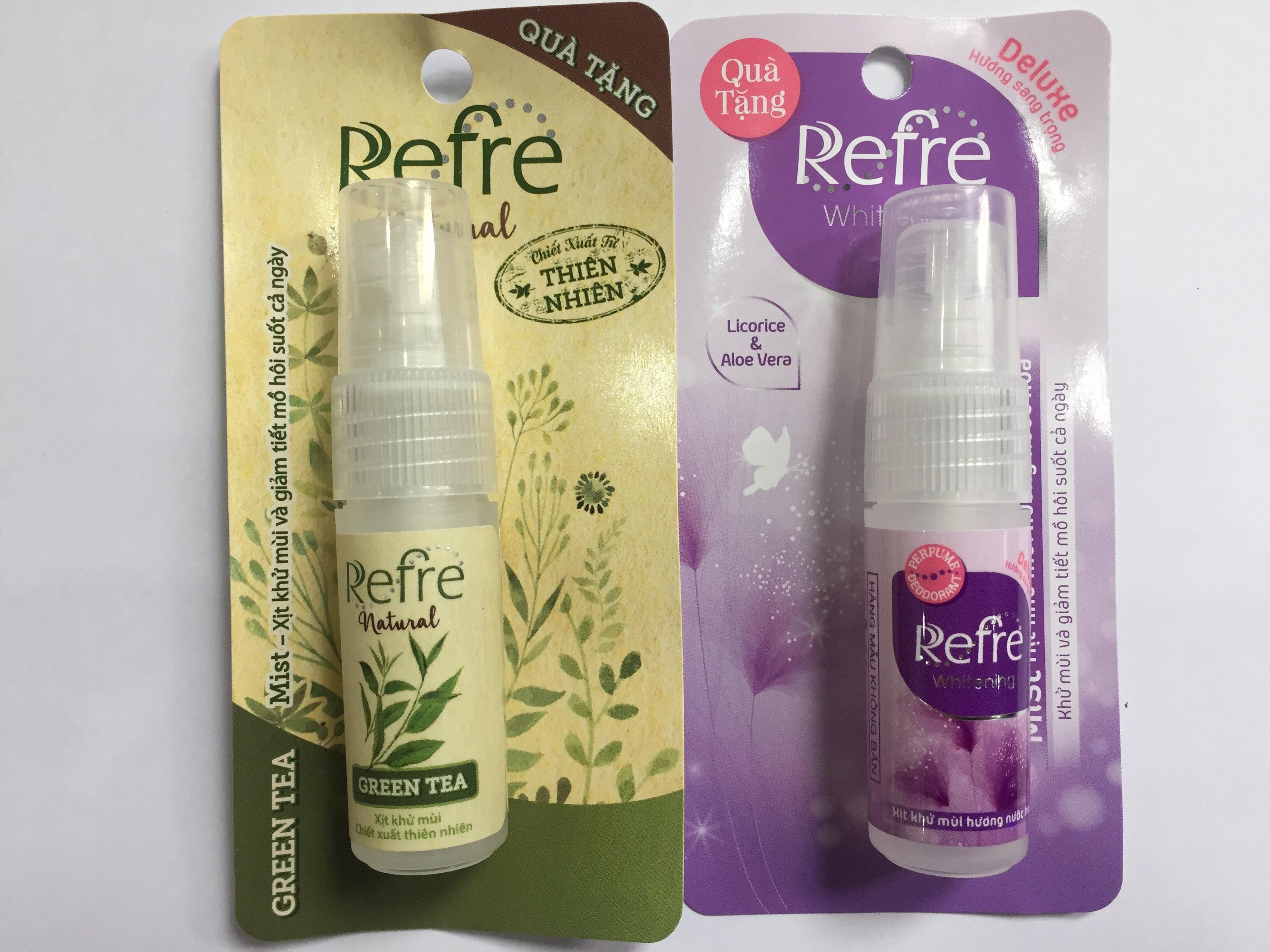 Combo 5 Xịt khử mùi hương nước hoa Xịt refre hương trà xanh 6ml hoặc hương sang trọng 6ml