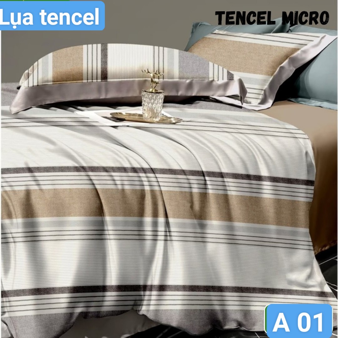 [HCM]Bộ drap gối Tencel vải nhập Hàn Quốc đỉnh cao mát  mềm mại { drap và 3 áo gối}