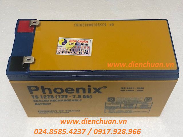 Ắc quy khô phoenix 12v-7.5ah ts1275
