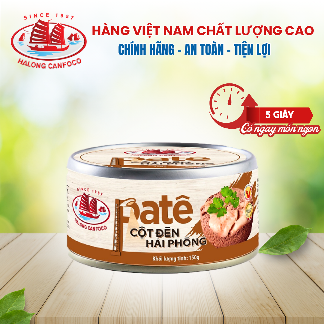 Patê Cột Đèn Hải Phòng 150G - Đồ Hộp Hạ Long (DATE 2026)