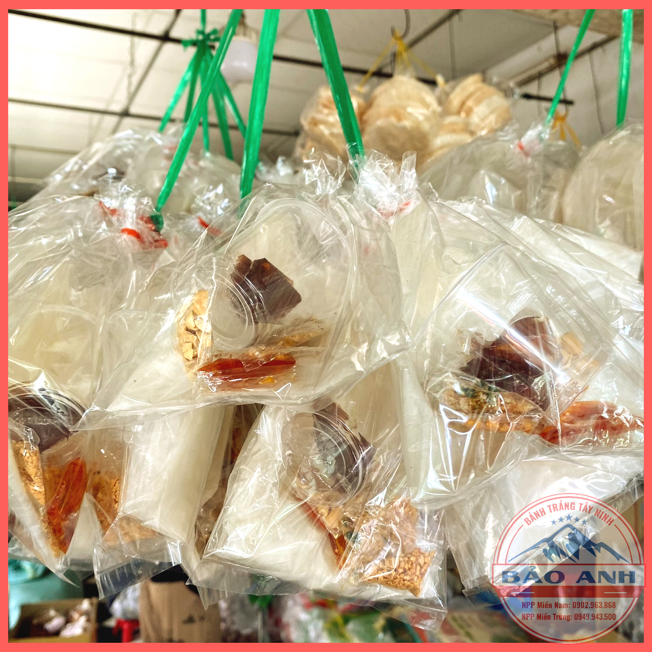 Xâu 10 bịch bánh tráng sa tế sốt me